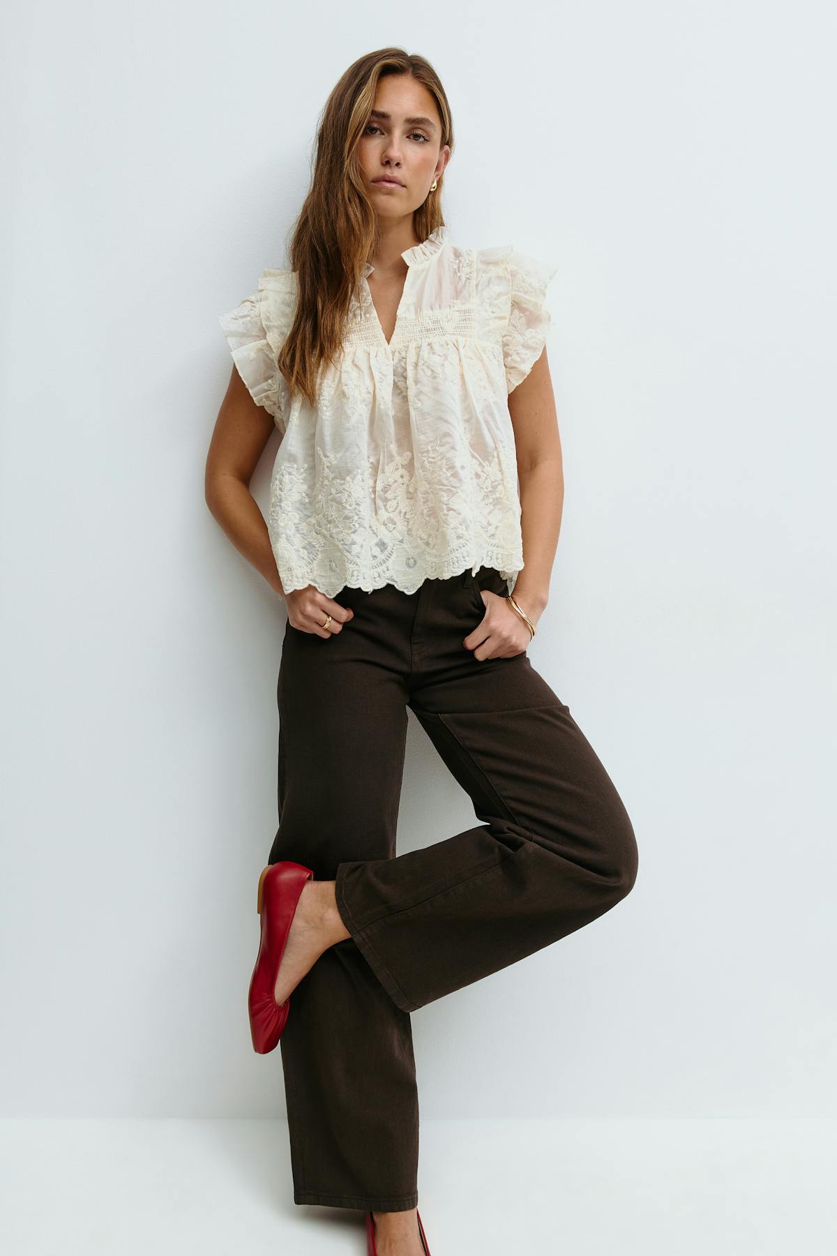 Structured top - Blanc