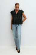 Structured top - Noir