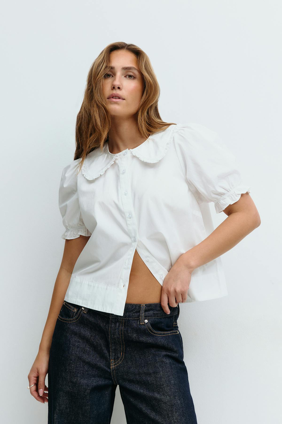 Cute collar blouse - Blanc