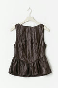 Peplum top - Marron