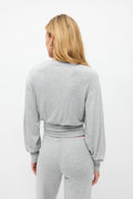 Cardigan - Lt grey melange