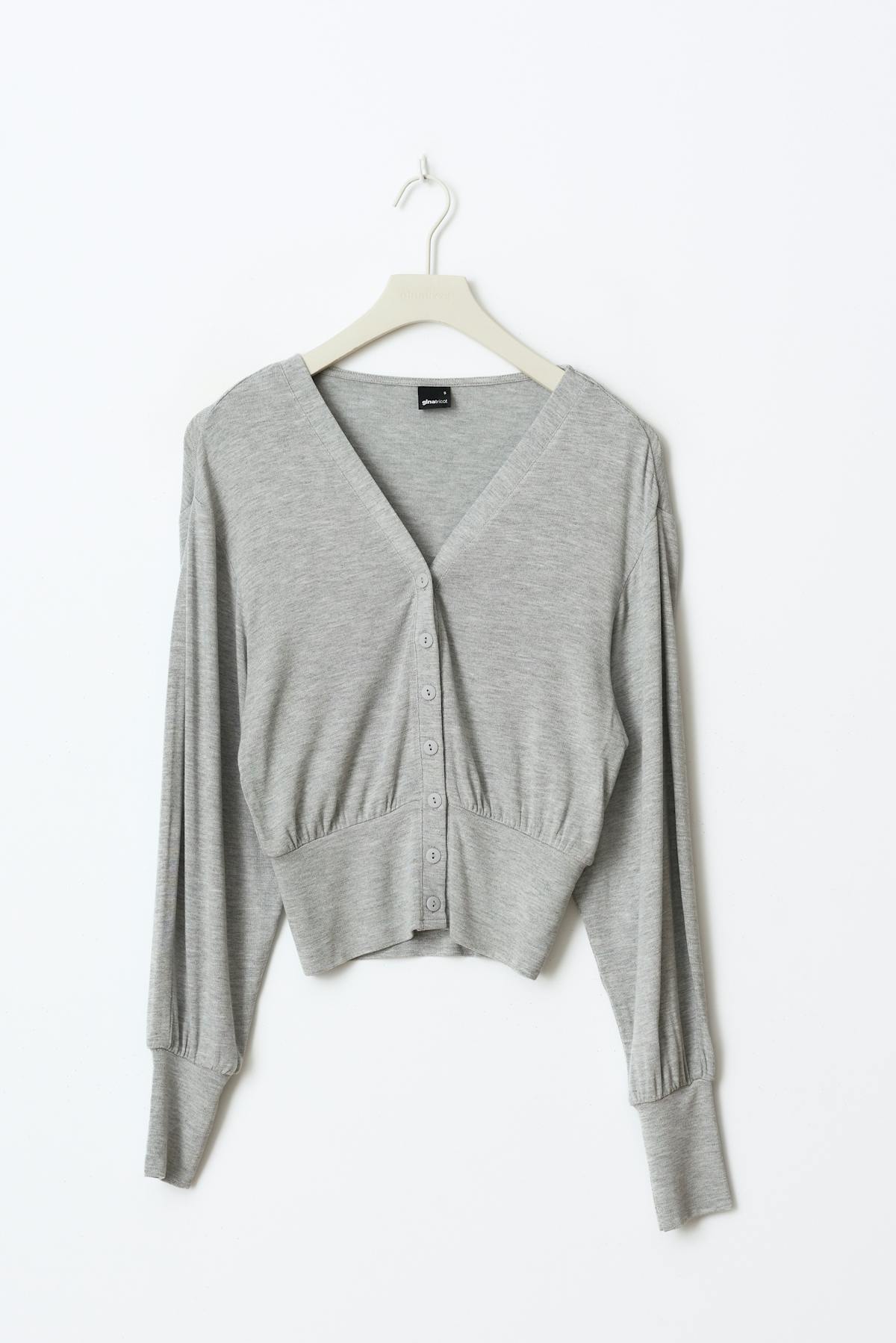 Cardigan - Lt grey melange