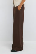 Mid waist wide trousers - Peach