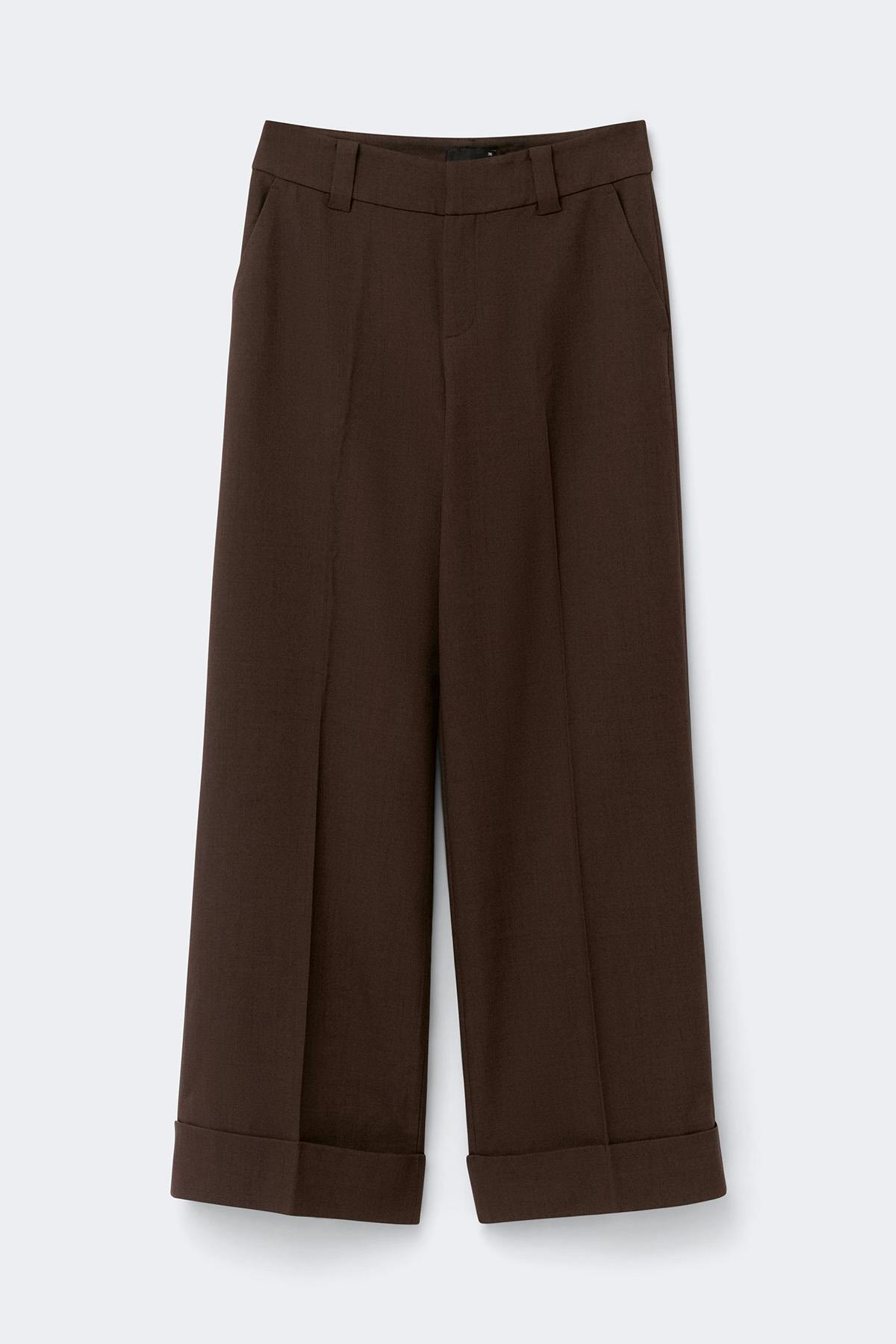 Mid waist wide trousers - Peach
