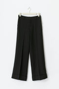 Mid waist wide trousers - Noir