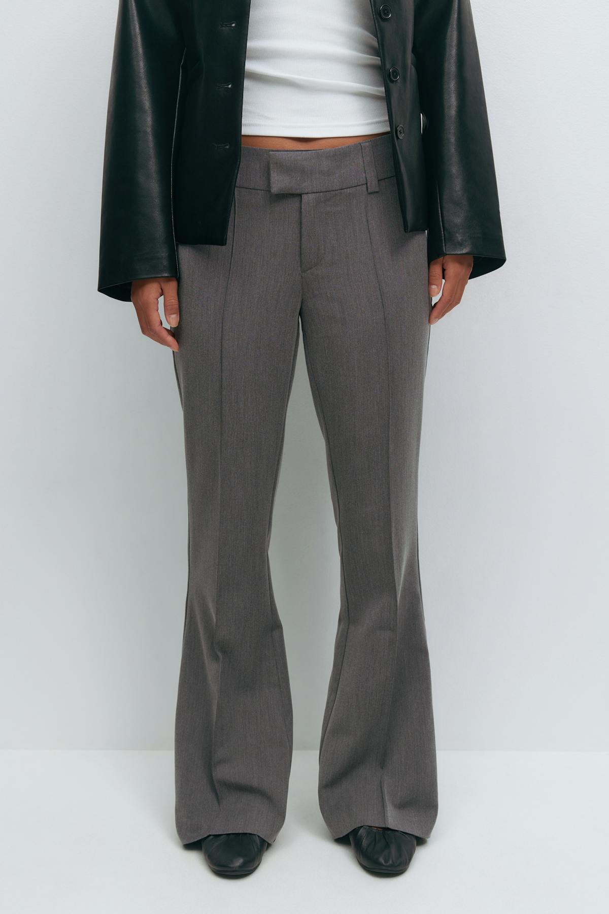 Low waist bootcut trousers - Noir