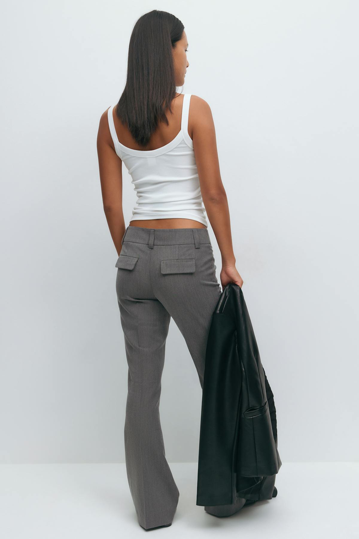 Low waist bootcut trousers - Noir