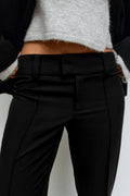 Low waist bootcut trousers - Beige clair