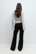 Low waist bootcut trousers - Beige clair