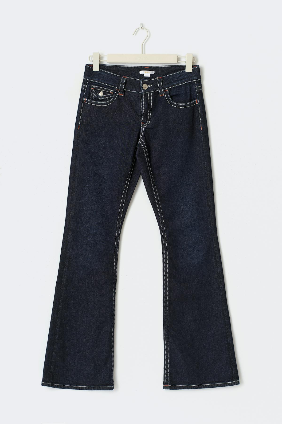 chunky low flare jeans - Bleu foncé