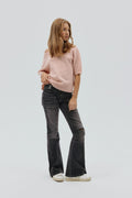 Pleated flare jeans - Bleu clair
