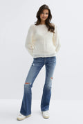 14+ low rise flare jeans - Blanc