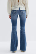 14+ low rise flare jeans - Bleu