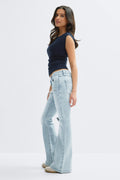 14+ low rise flare jeans - Bleu