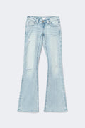 14+ low rise flare jeans - Super lt blue ripped