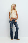 14+ low rise flare jeans - Bleu foncé