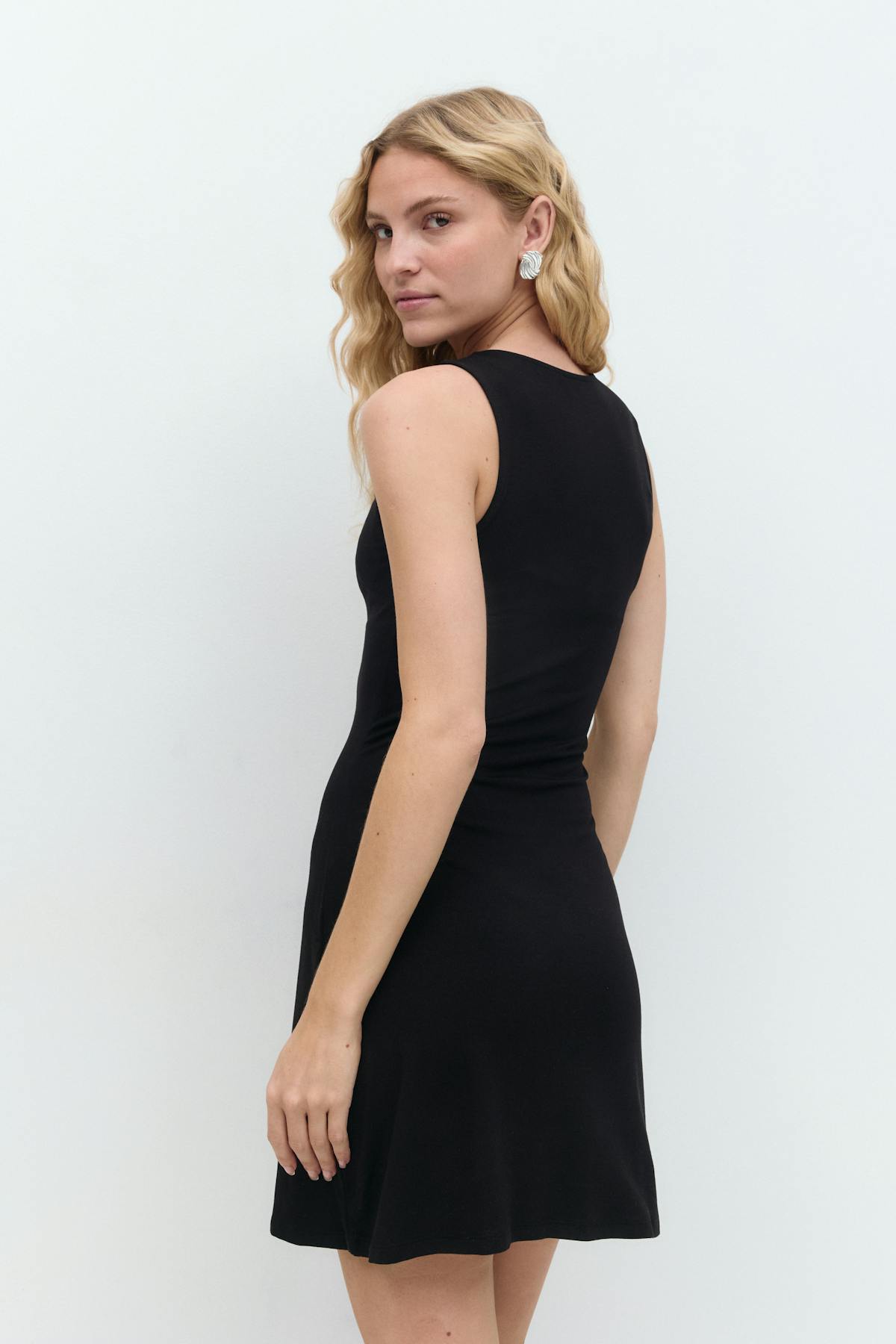 Soft touch mini dress - Noir