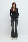 14+ for real low waist jeans - Gris anthracite