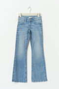 Decorated low flare jeans - Bleu clair