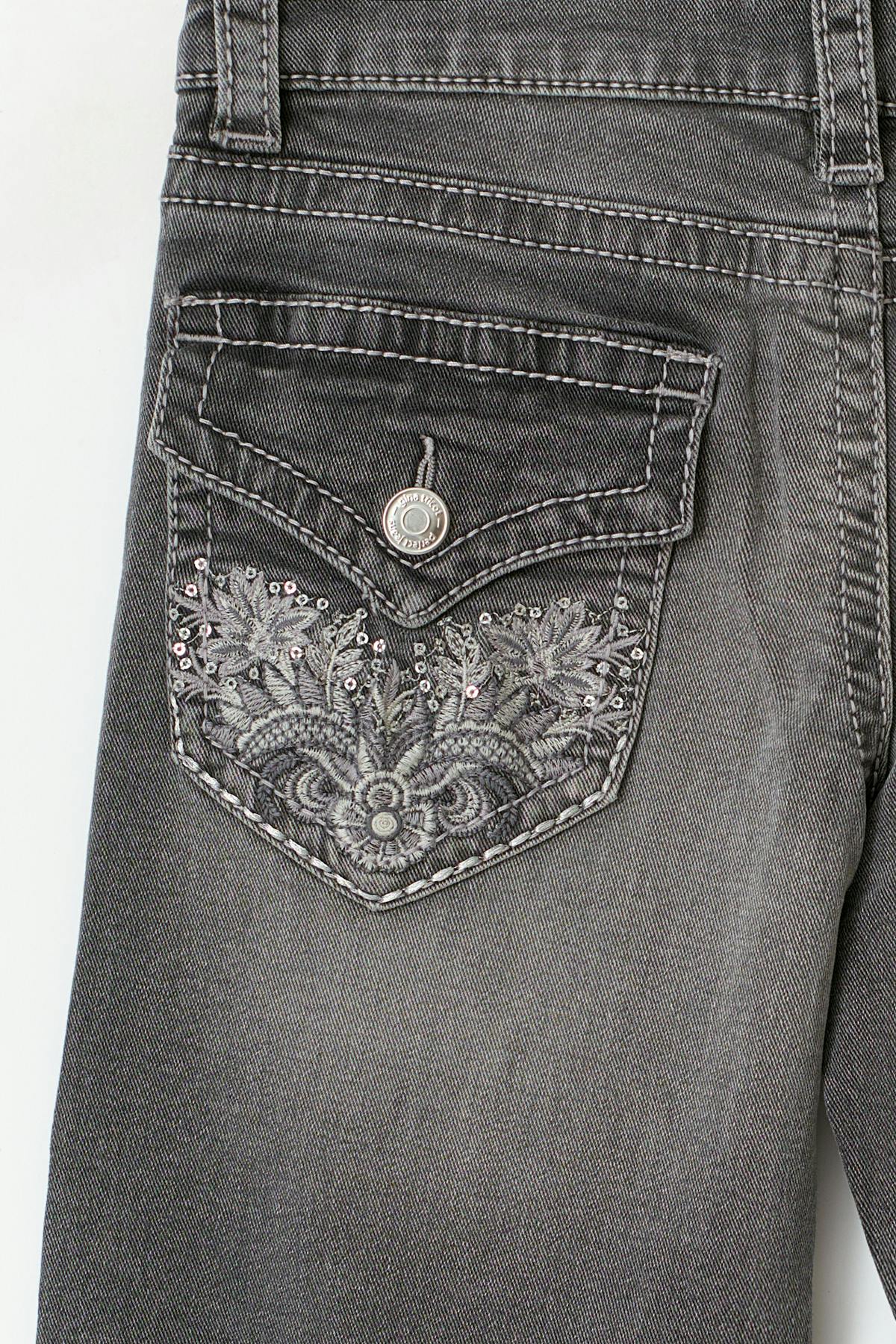Decorated low flare jeans - Offblack