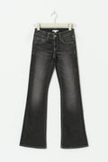 Decorated low flare jeans - Mid blue