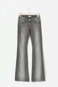 Decorated low flare jeans - Gris clair