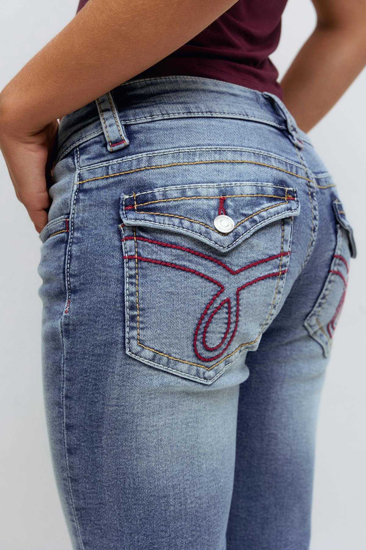 chunky low flare jeans - Bleu foncé