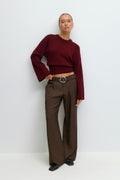 Wide sleeve knitted top - Gardenia