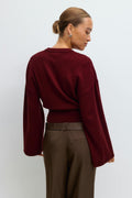 Wide sleeve knitted top - Gardenia