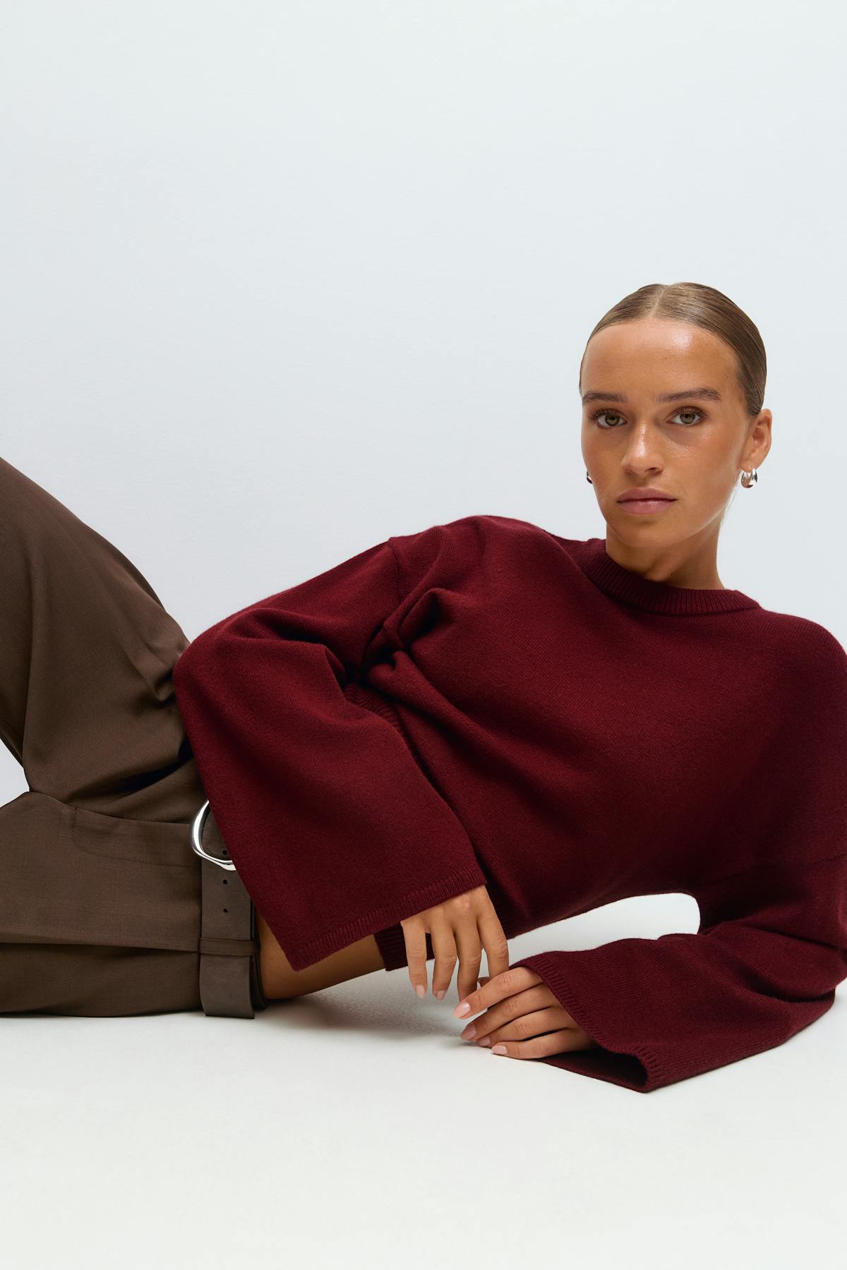 Wide sleeve knitted top - Gardenia