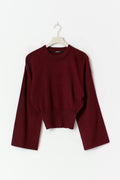 Wide sleeve knitted top - 07 zinfandel