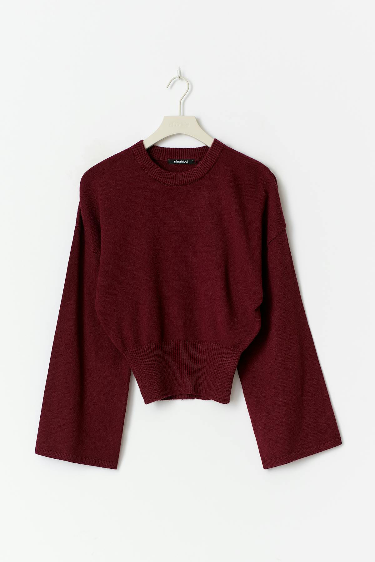 Wide sleeve knitted top - 07 zinfandel