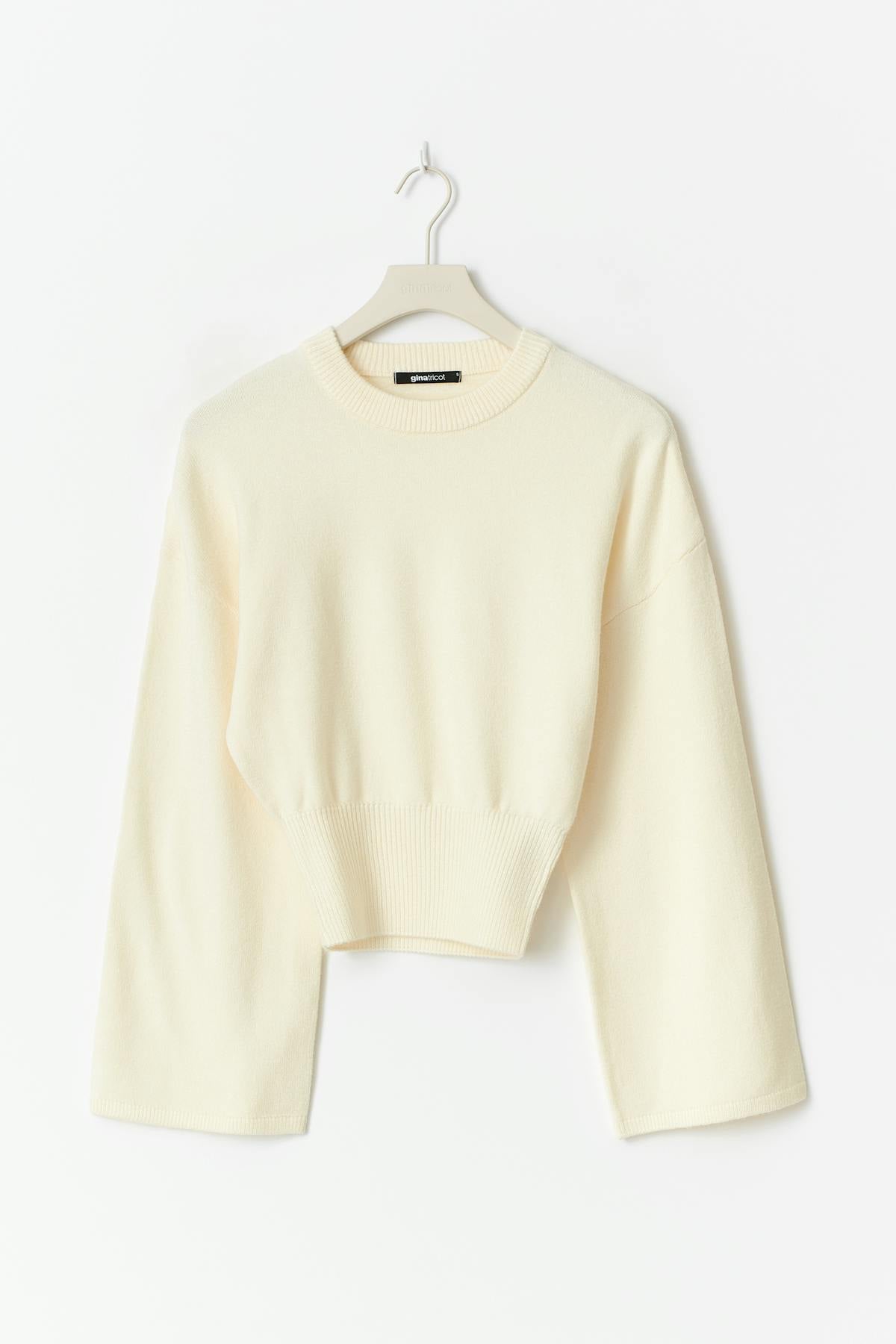 Wide sleeve knitted top - Gardenia