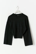 Wide sleeve knitted top - Noir