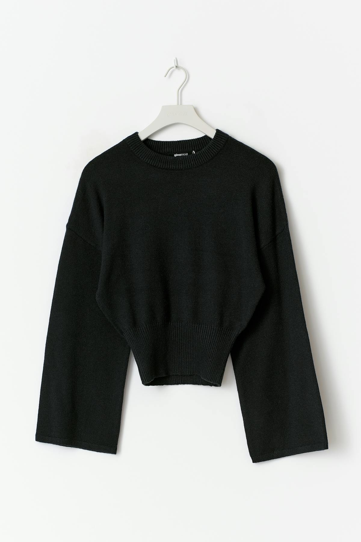 Wide sleeve knitted top - Noir