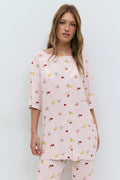 Boatneck sleep tee - Midsummer offwh