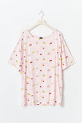 Boatneck sleep tee - Midsummer offwh
