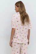 Soft shortsleeve pyjamas shirt - Midsummer offwh