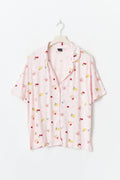 Soft shortsleeve pyjamas shirt - Midsummer offwh