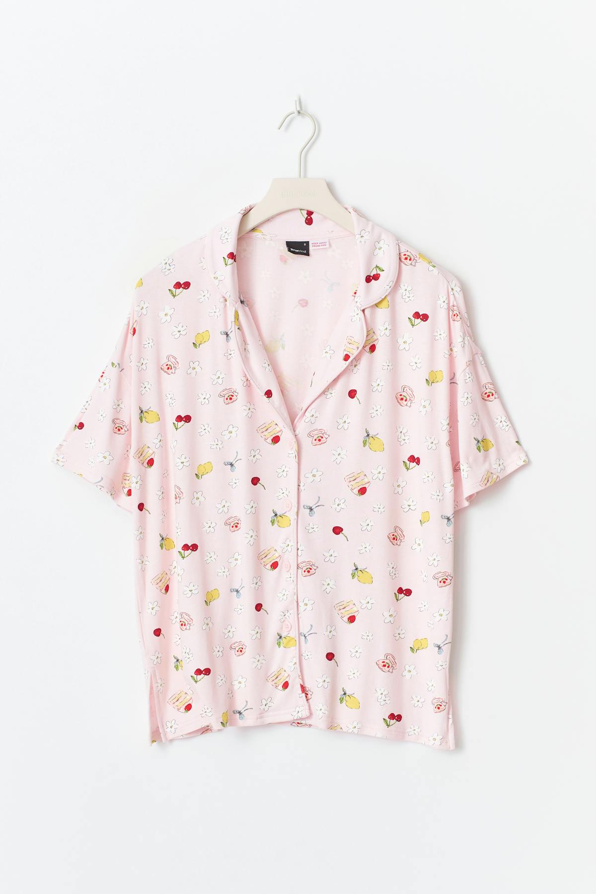 Soft shortsleeve pyjamas shirt - Midsummer offwh