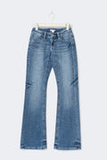 Y sparkle low flare jeans - Mid blue