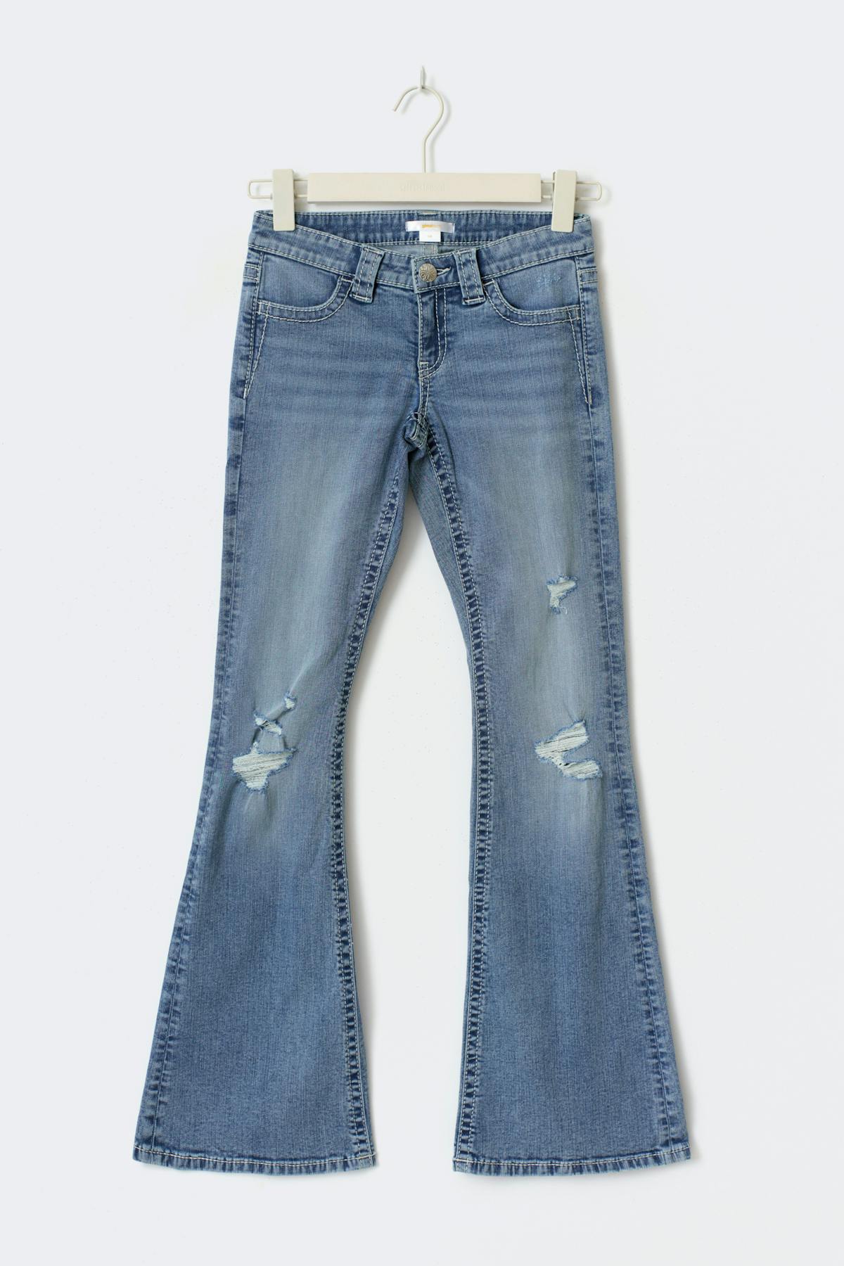 Sparkle low flare jeans - Sky blue