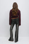 Sparkle low flare jeans - Dk blue tint