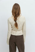 knitted wrap cardigan - Noir