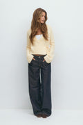 knitted wrap cardigan - Noir