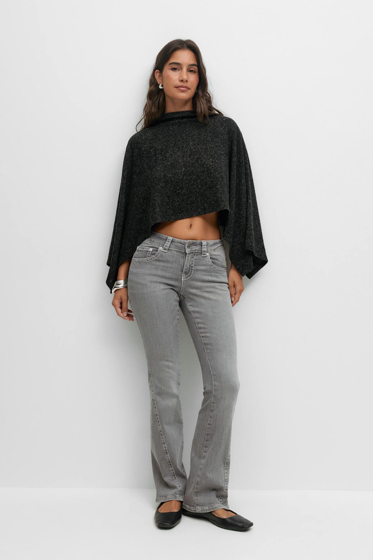 Y2k low twisted bootcut jeans - Mid blue
