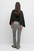 Y2k low twisted bootcut jeans - Mid blue