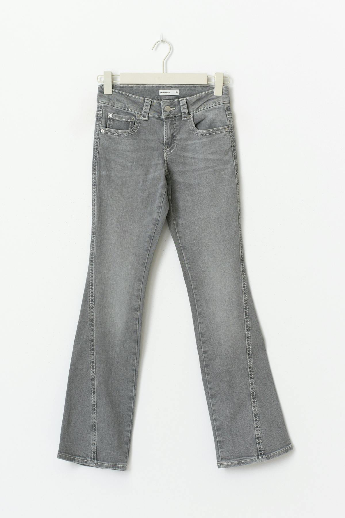 Y2k low twisted bootcut jeans - Gris
