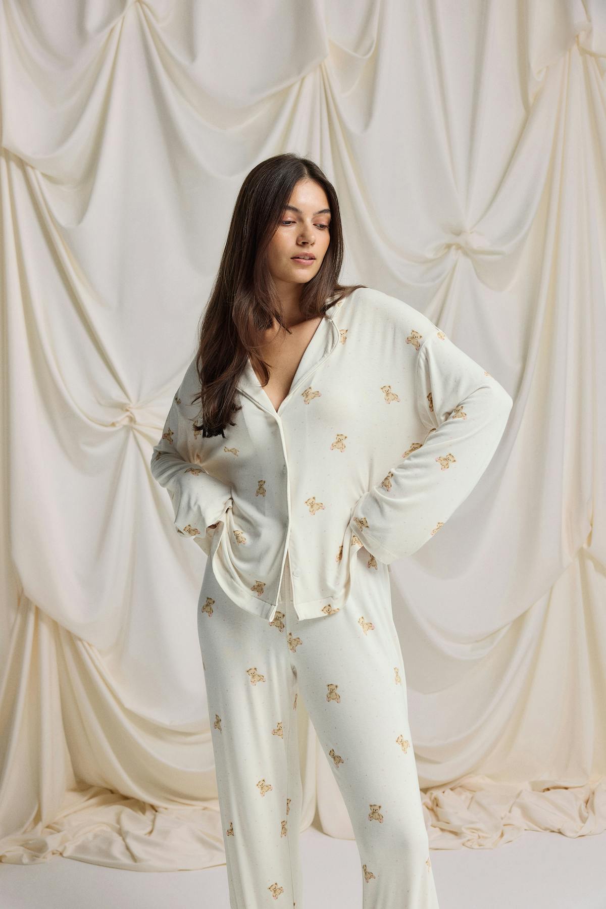 Soft pyjamas shirt - Bleu clair