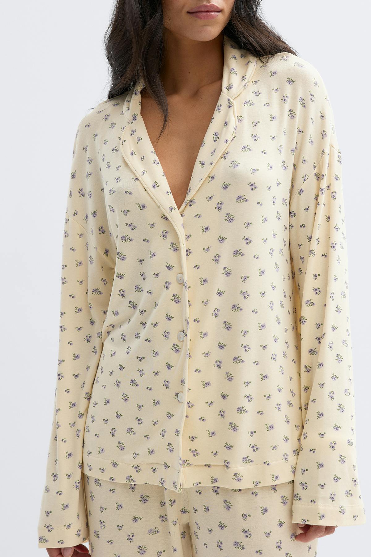 Soft pyjamas shirt - Dot aop